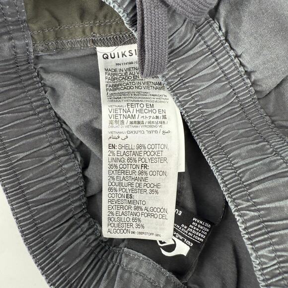 Quiksilver Taxer Shorts Boys Sz XL 16 5" Inseam Washed Gray Elastic Waist - Picture 5 of 5